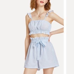 Baby Blue Striped two piece Set 🌠